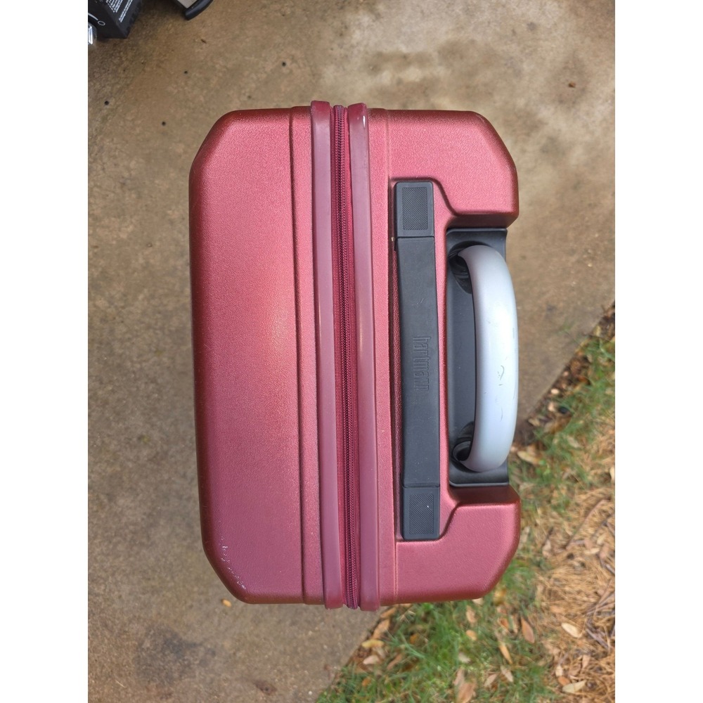 Hartmann Hardside Spinner Red Burgundy Travel Luggage 19x14x9.5 - Picture 3 of 12